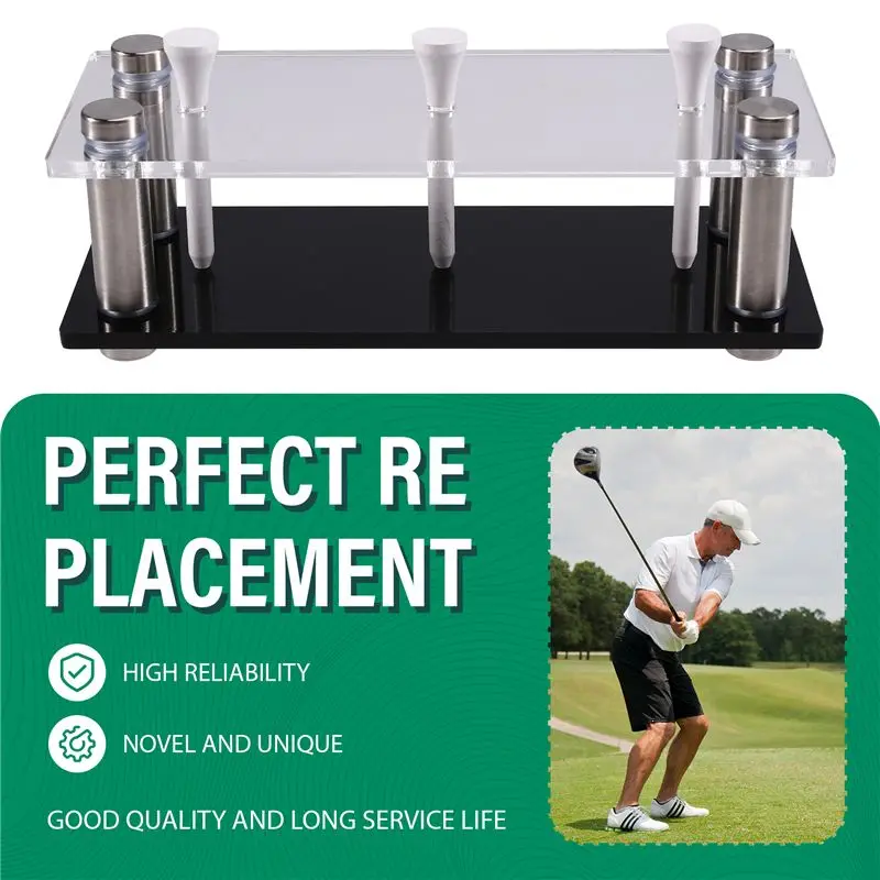 Superior-Golf Accessories Acrylic Golf Ball Display Stand For 3 Golf Balls Includes 3 Golf Tees