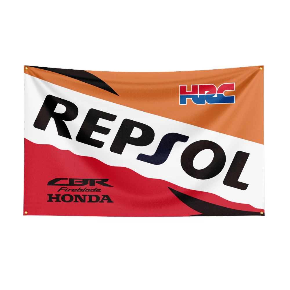 3X5Ft Repsols Racing Oil Flag For Decor