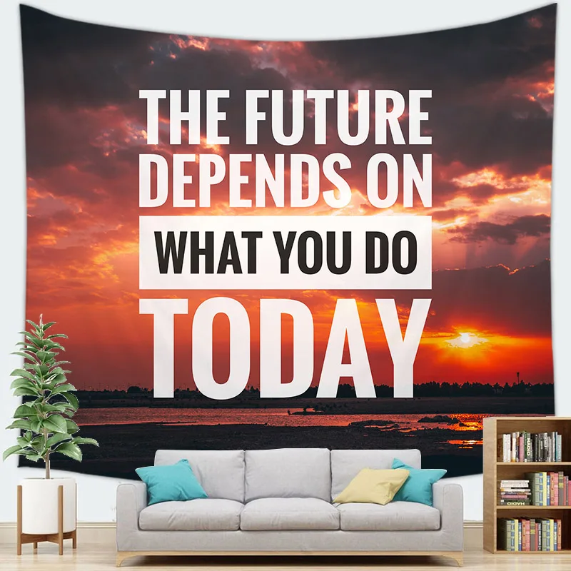 Motto Tapestry Wall Hanging Motto Letters Tapestry Wall Hanging Party Home Decoration Background Motto Inspirational Tapestry