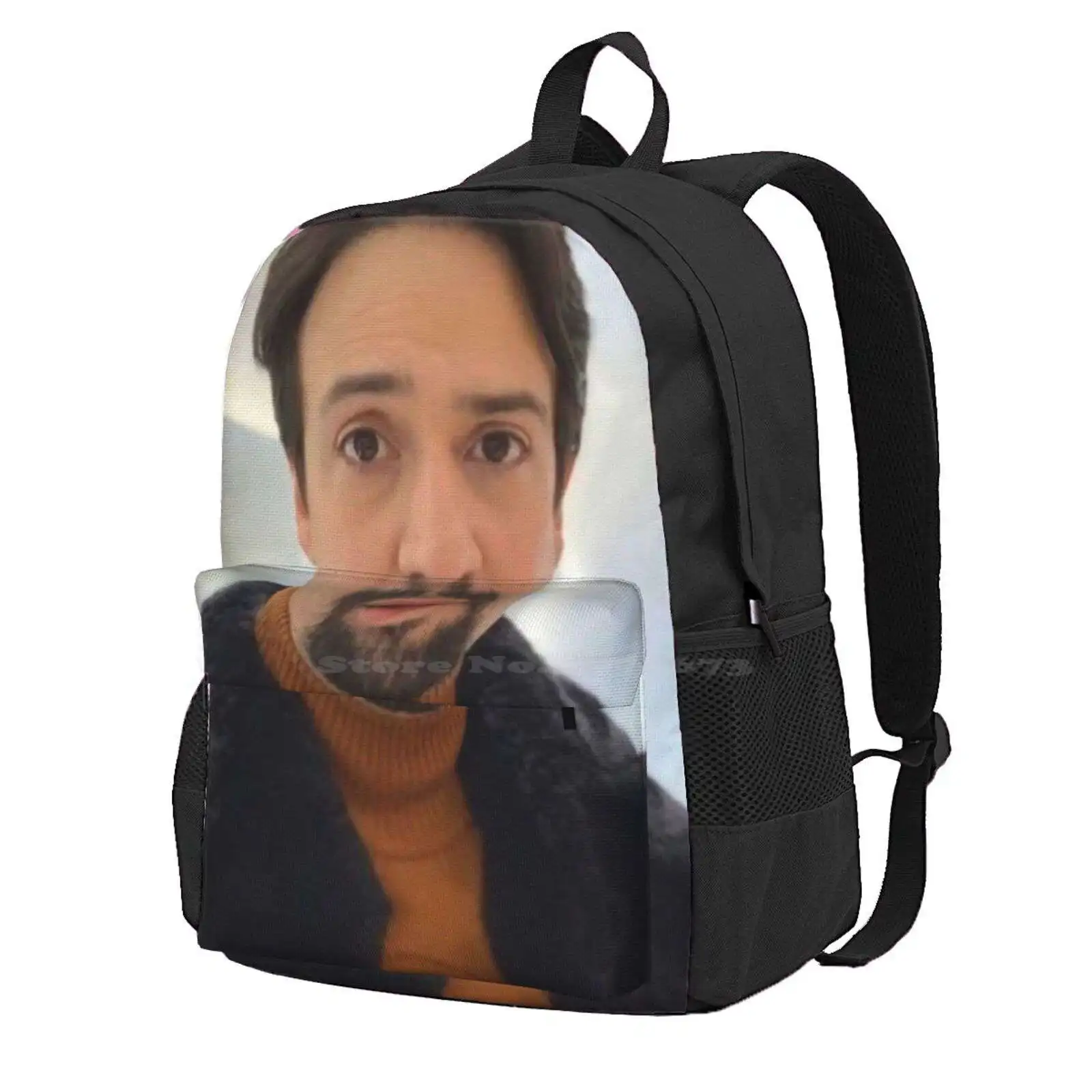 Manuel Miranda Lip Bite Meme Hot Sale Schoolbag Backpack Fashion Bags Lip Bite Meme Hamilton Meme Meme Lin Manuel Miranda Meme