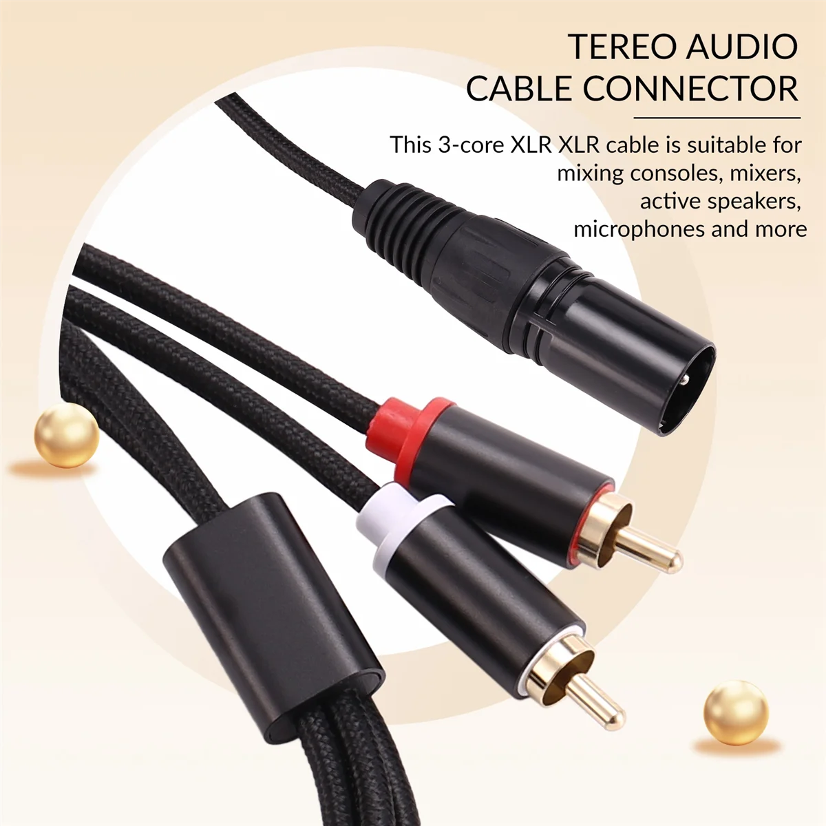 Stereo-Audiokabel Verstärker Mischstecker AV-Kabel 1 m