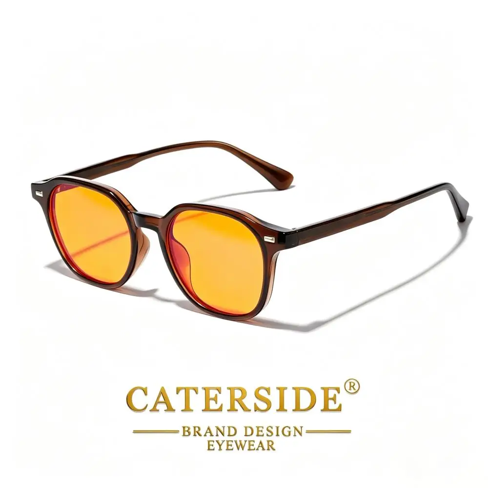 CATERSIDE Modische Herren Anti-Blaulicht-Brille AR Antireflexbeschichtete Gläser TR-90 Eckiger Rahmen 99% Schutz Gaming-Brille – Detail 6