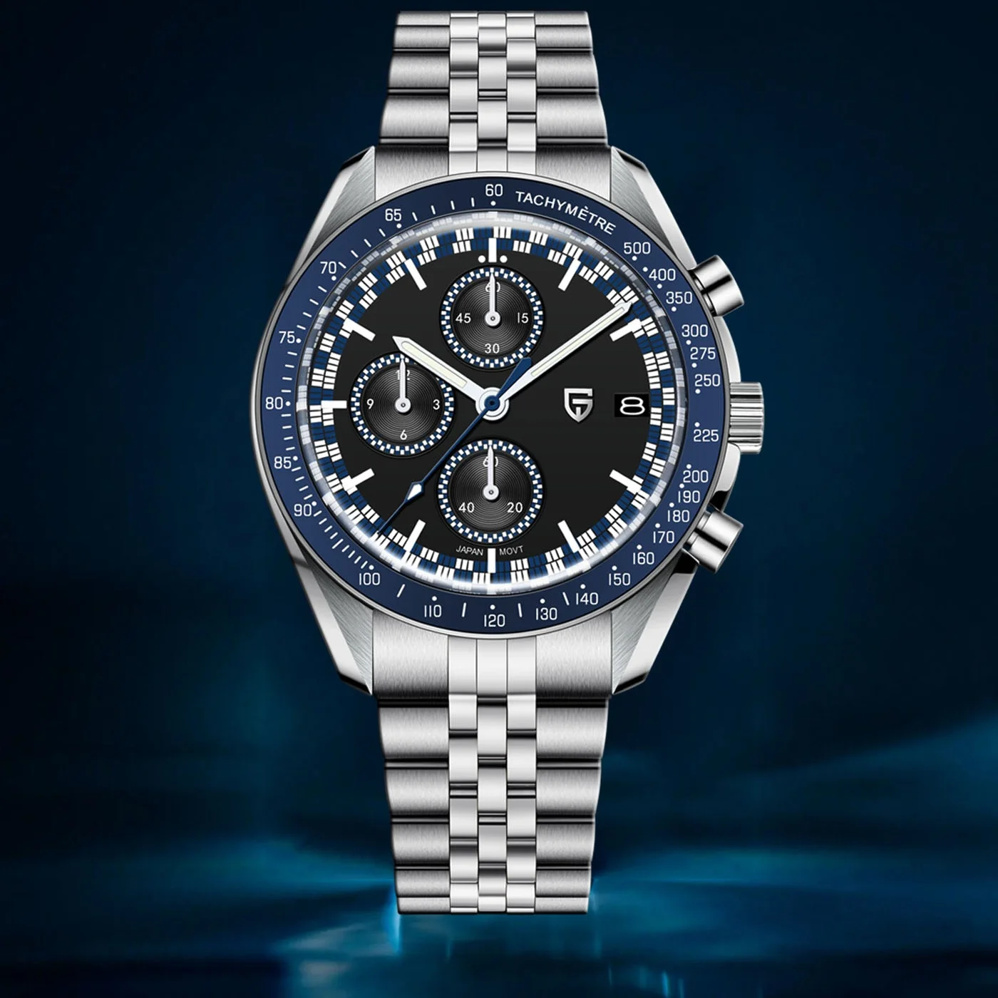 PAGANI DESIGN New Sport 500 Speed Chronograph Sapphire Luminous Waterproof Man watch Stainless Steel Japan Movt Quartz Men watch