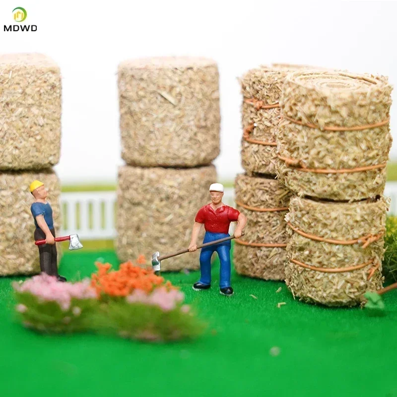 モデルファーム草 4 個米わら杭 DIY シミュレーション活動子供工芸品カレンダーアラスカおもちゃ置物アートキット用品