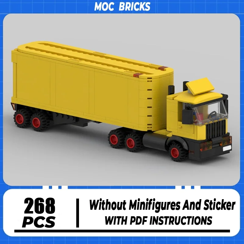 

Urban Vehicle Series Moc Building Bricks Tractor Trailer Model Technology Modular Blocks Construstion DIY Assembly Toys Gifts