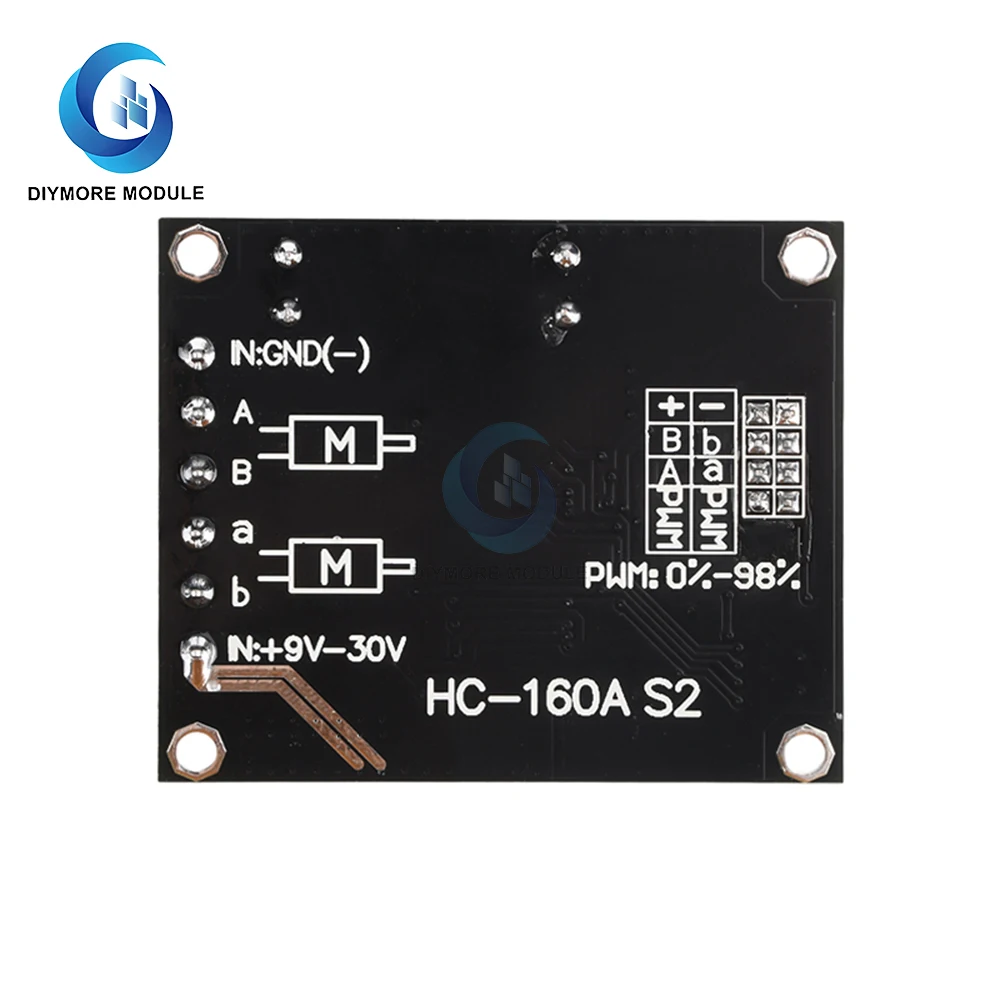 9V-30V 60A Dual PWM DC Motor Driver Module Speed Controller High Power H-Bridge