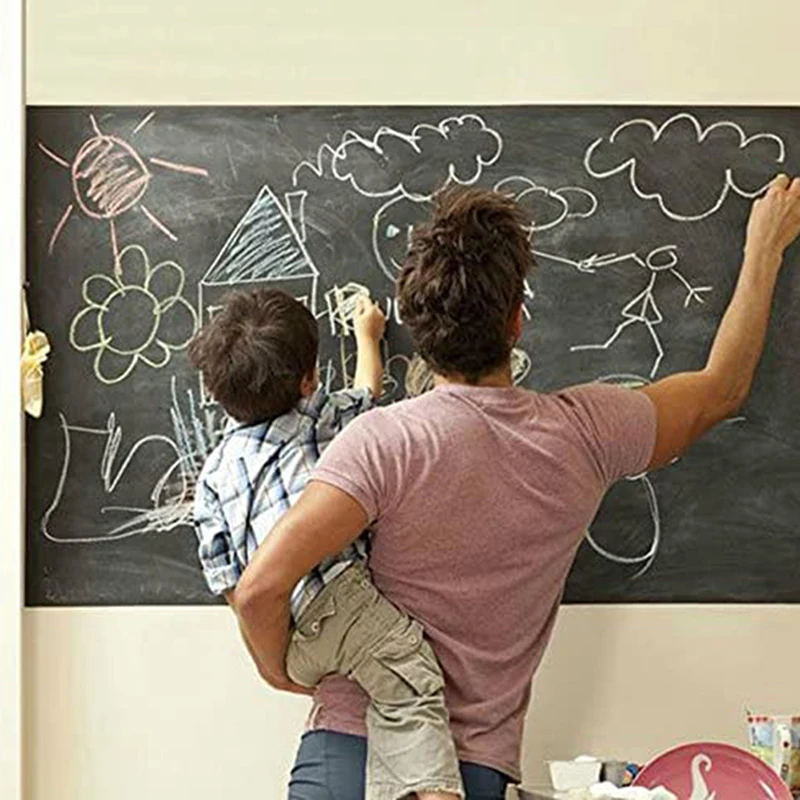 45cm X 200cm Chalkboard Wall Sticker Self Adhesive Blackboard Wall Roll For Home School Office