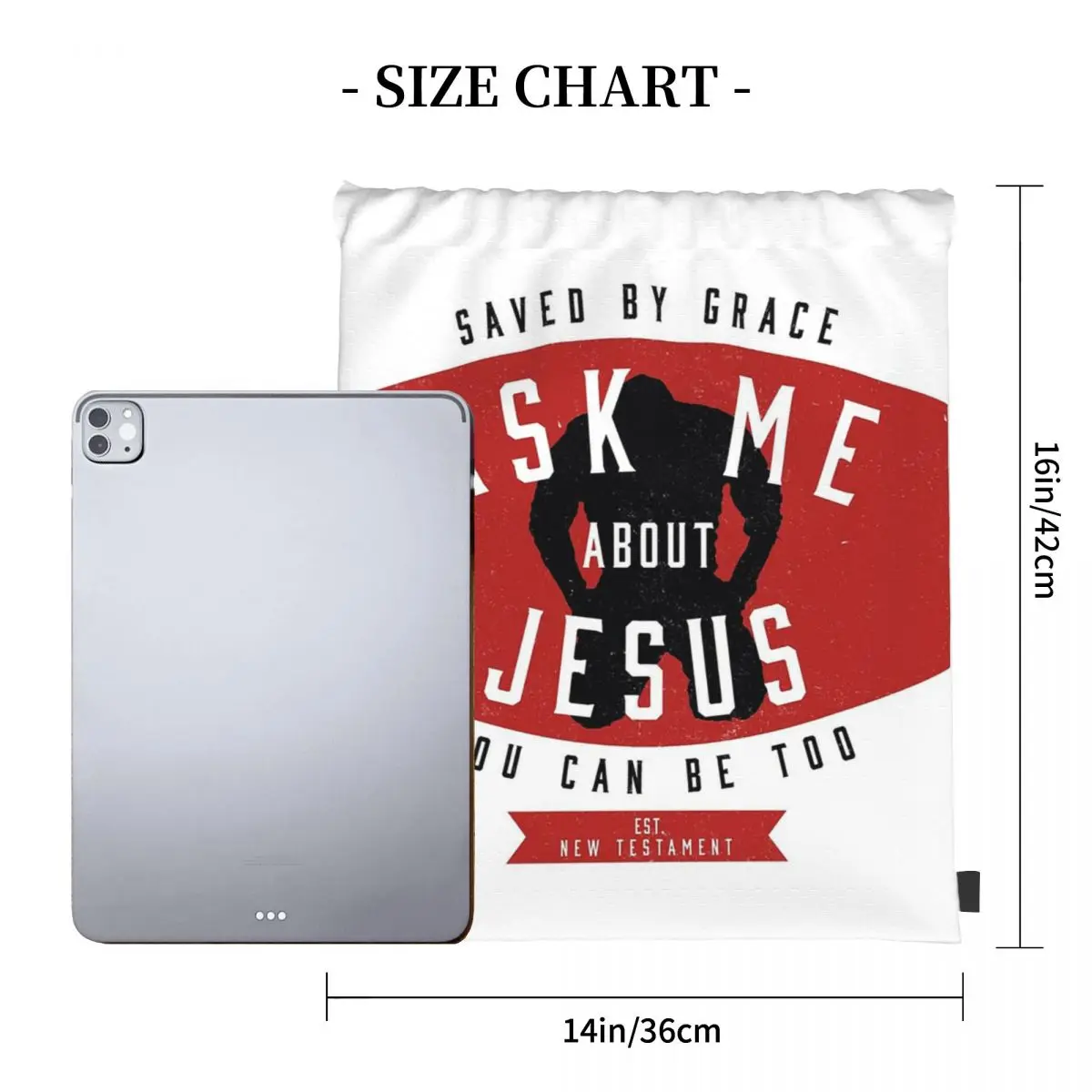 Ask Me About Jesus Backpacks Fashion Portable Drawstring Bags Drawstring Bundle Pocket Shoes Bag Book Bag For Man Woman Students