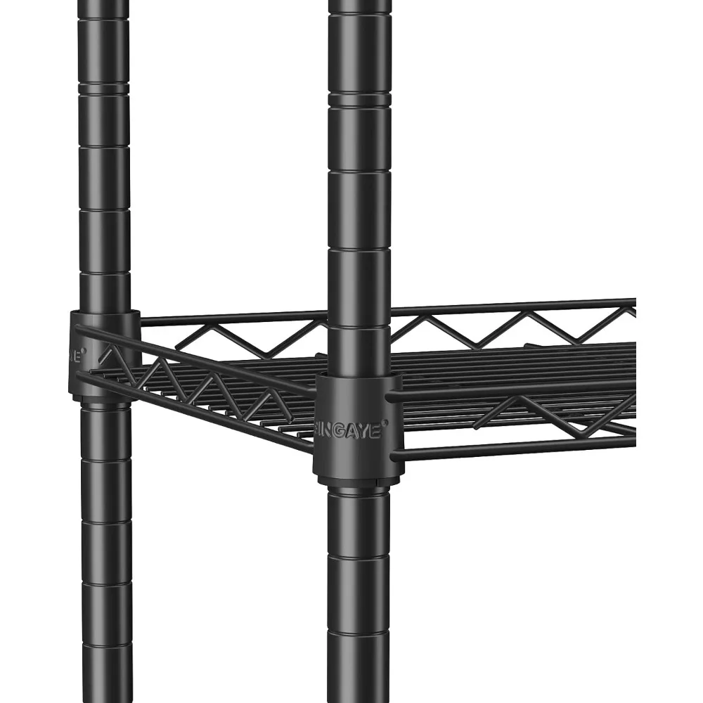 SINGAYE 5-poziomowy stojak półki z drutu jednostka regały magazynowe Metal do pralni kuchennej spiżarnia szafa 660 funtów pojemności 23.6 "L x