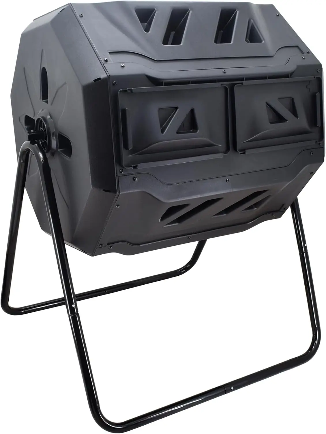 بهلوان سماد مزدوج الغرفة بسعة 43 جالون لإعادة تدوير نفايات الحديقة الفعالة #1