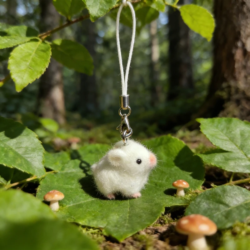 Flocked Mini Pig Keychain Lanyard for Women Girls Cute Animal Bag Charm Kawaii Phone Lanyard Backpack Gift Accessories