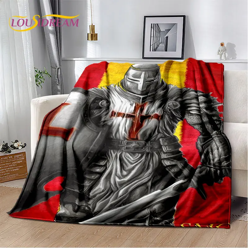 Cavalier Knight Templar Crusaders Game Soft Plush Blanket,Flannel Blanket Throw Blanket for Living Room Bedroom Bed Sofa Picnic