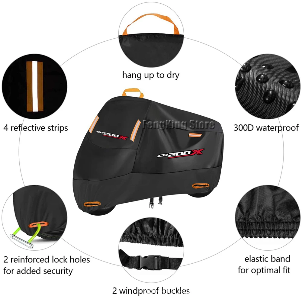 For HONDA CB200x cb 200x Motorcycle Cover UV Protection Dustproof Outdoors Snowproof Motorcycle Waterproof Cover