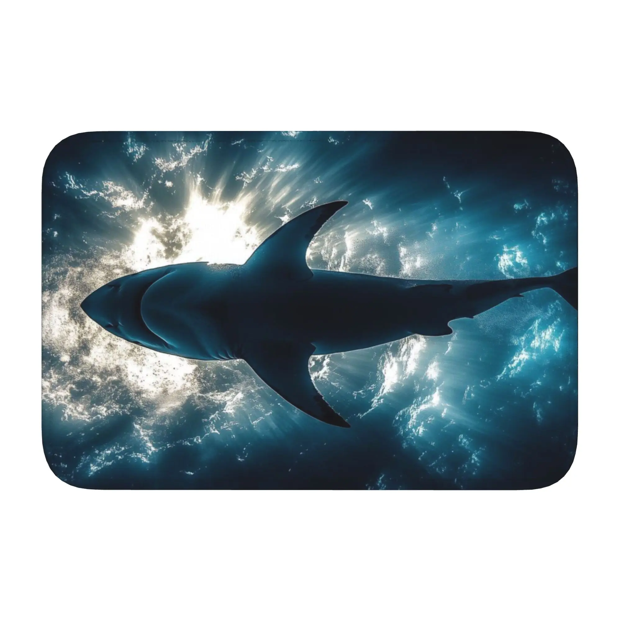 Custom 3D Illusion Fish Shark Doormat Anti-Slip Bath Kitchen Welcome Mat Toilet Door Floor Entrance Carpet Rug Footpad