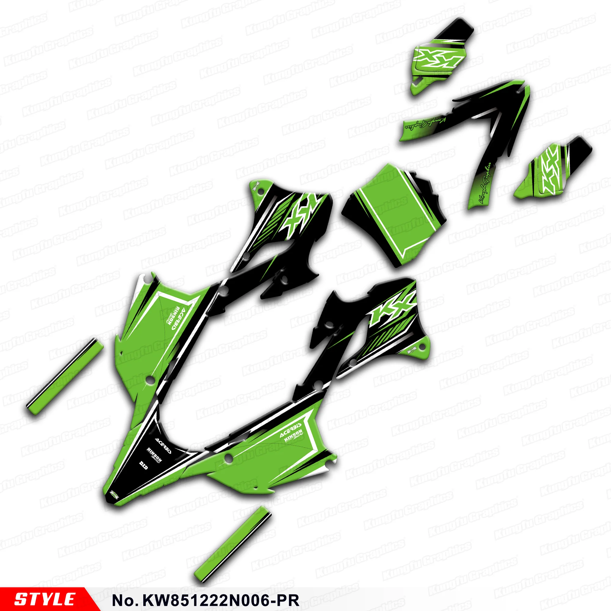 

JY Racing Motorcycle Stickers Motorcycle Decals for Kawasaki KX85 KX112 2022 2023 2024 2025, Decorative, KW851222N006-PR