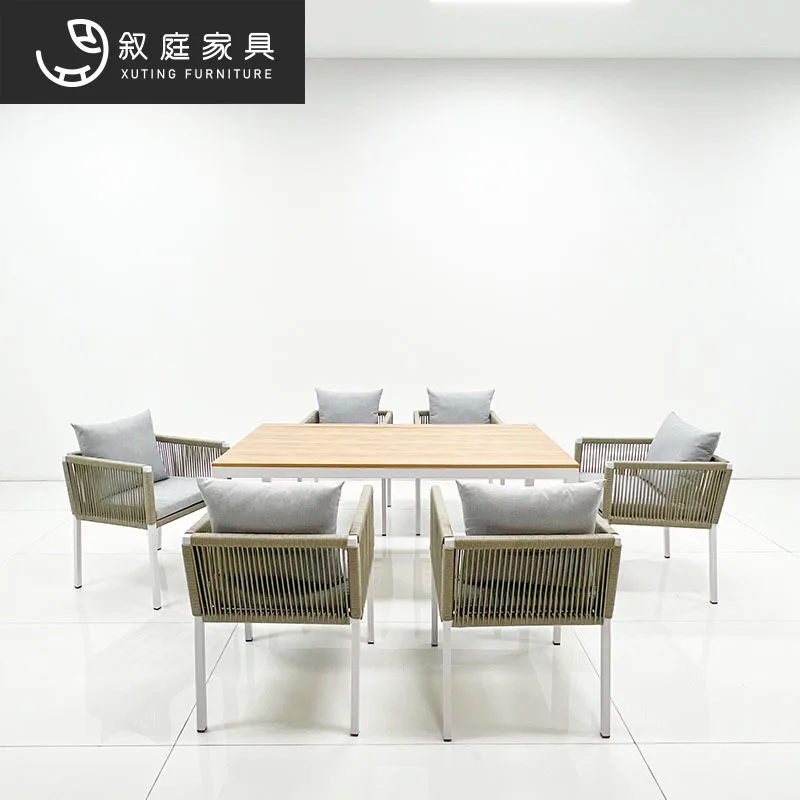 Outdoor sofa courtyard rattan outdoor coffee table combination garden sun room aluminum alloy furniture rattan chair sun protect