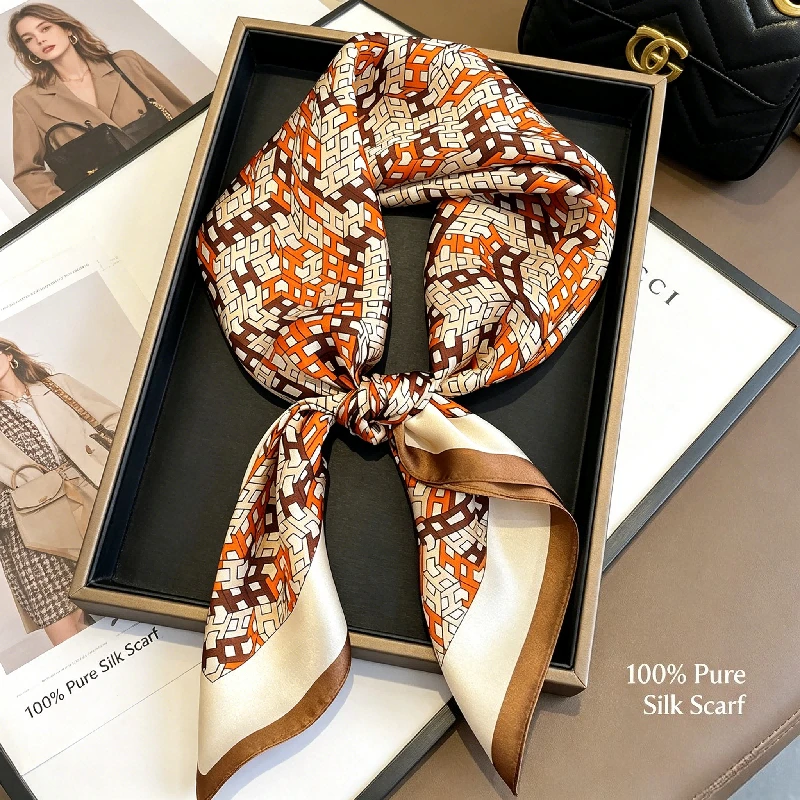 

Korean Version of Three-dimensional Letter Mulberry Silk Headscarf, Braided Hair Decoration, To Create Different Styles