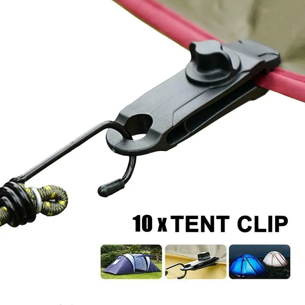 

Reusable Plastic Camping Awning Clamp Snap Hanger Tent Clip Tent Accessories Windproof Clip Fixed Plastic Clip