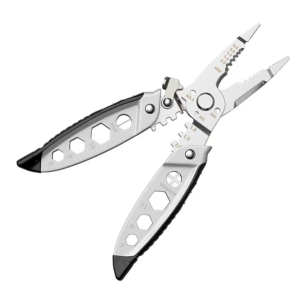 

16in1 Professional Wire Stripping Crimping Pliers Metal Locking Buckle Home Appliance Maintenance Multifunctional Wire Stripper