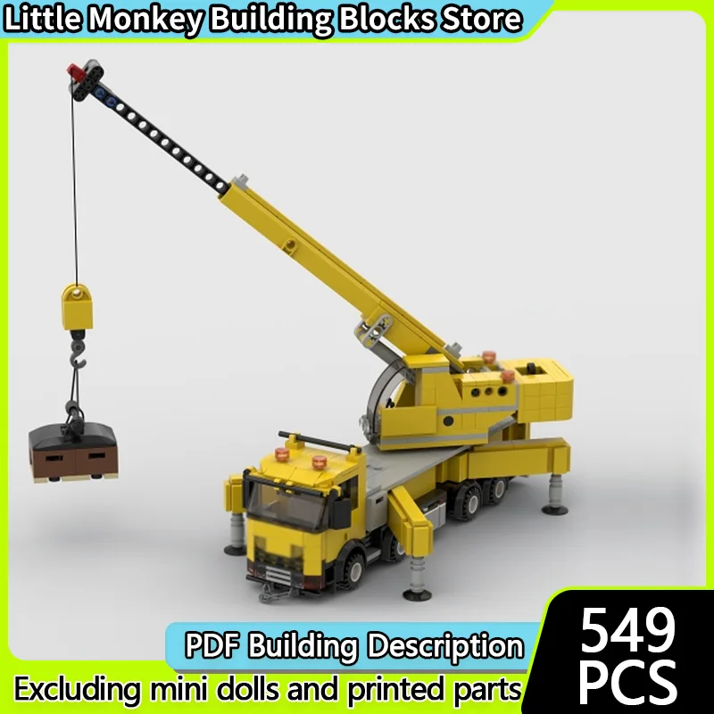 

City Car Model MOC Building Bricks Heavy-Duty All-Terrain Mobile Crane Modular Technology Children Holiday Gifts Assemble Toys