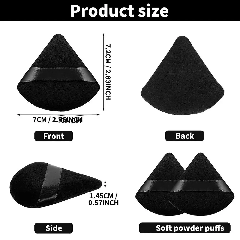 1PC New Soft Cotton Triangle Powder Puff Washable Velvet Sponge Face Powder Puff Face Cosmetics Puff Makeup Accessories