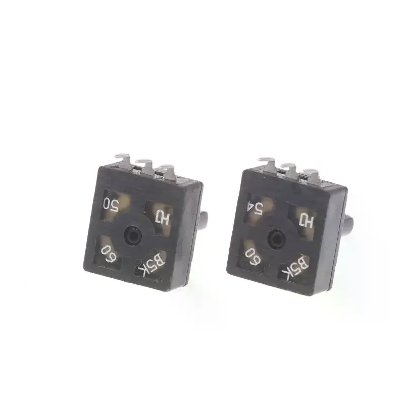 2Pcs Precision Potentiometer B5K 3 Pin 10mm Shaft 60 Degree High Precision For Audio Equipment DIY Electronic Projects