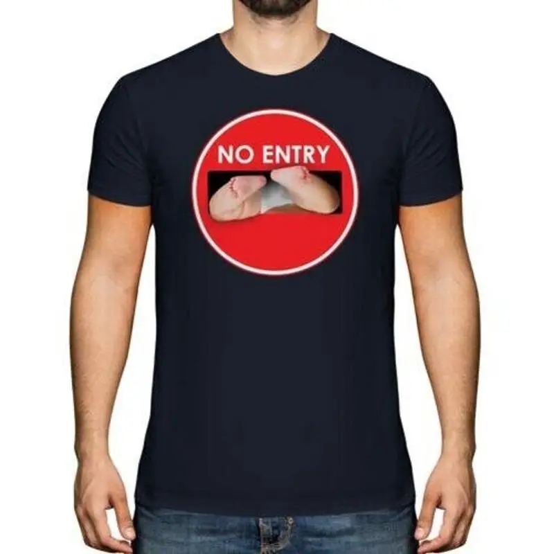 

NO ENTRY BABY MENS T-SHIRT TEE TOP GIFT NAPPY NAPPIES