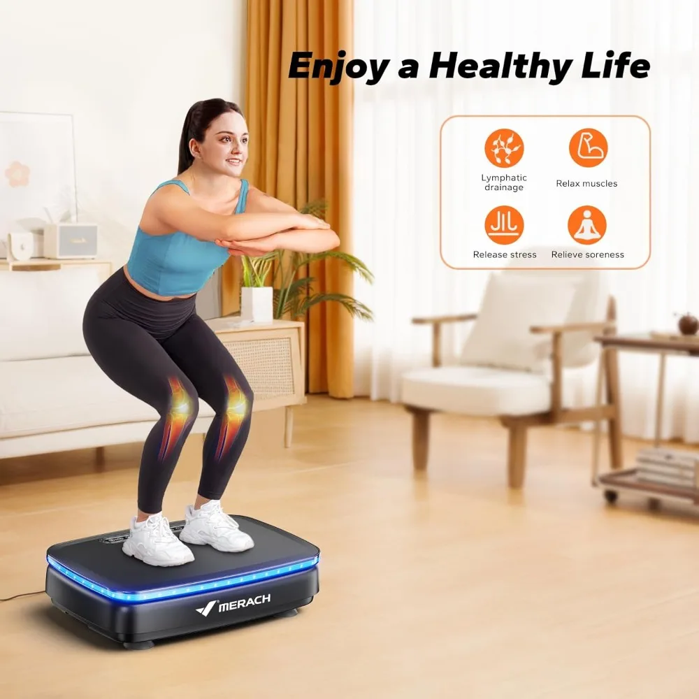 

Vibrating Board Exercise Machine, Female Male, 2 rope LED Display Vibrating Board, Home Fitness Equipment