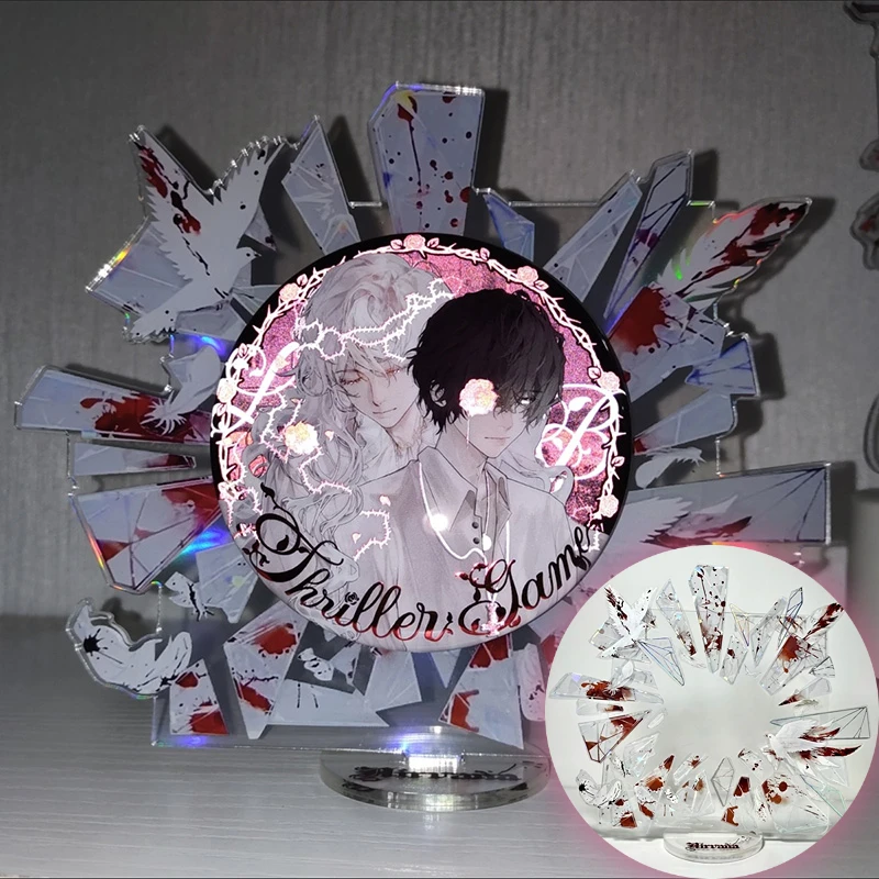 Mirror Shattered Broken Badge Display Stand 58mm 75mm Genshin Impact Honkai Star Rail Love and Deepspace Zenless Zone Zero