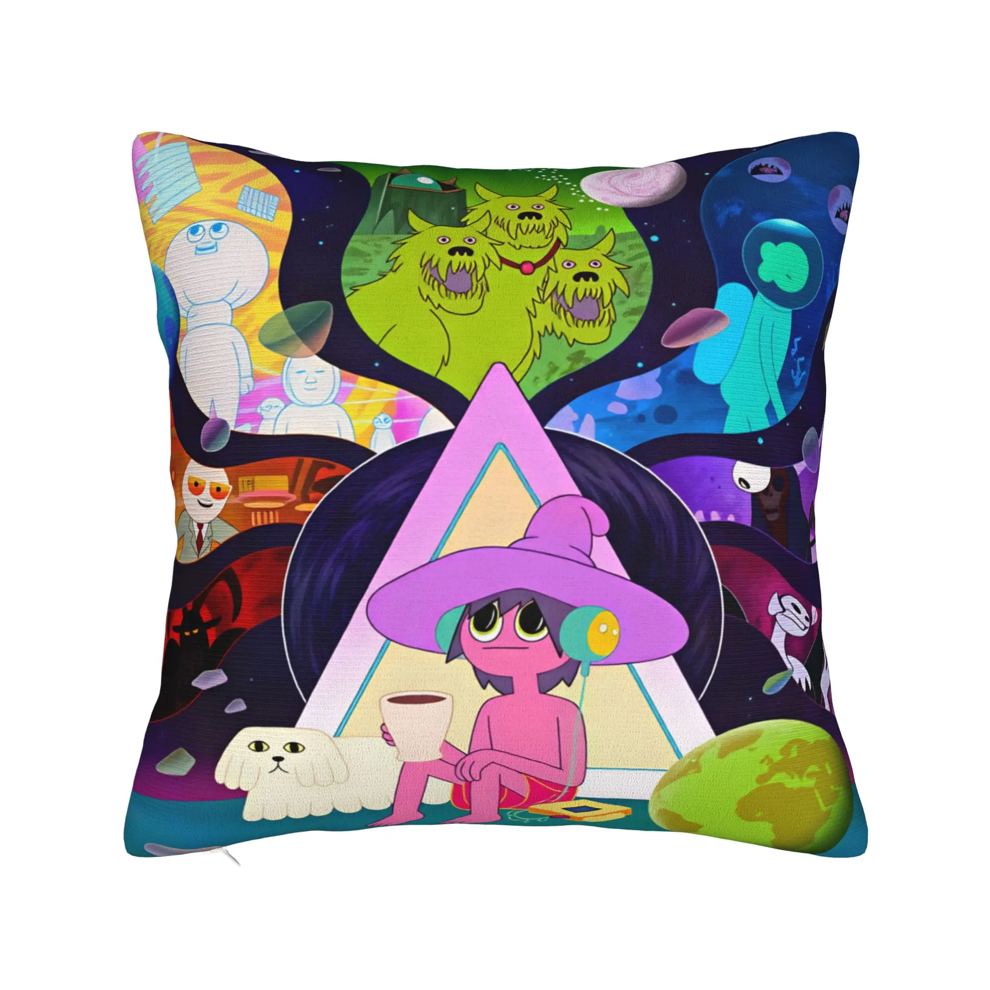 Cartoon M-Midnight Gospel Pillow Cover  Print Cushion Cover Kawaii Pillow Case For Sofa Home Decor