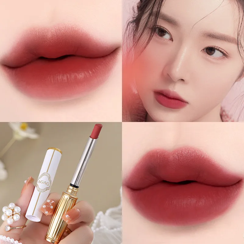 Non-stick Cup Brand Lipstick Matte Velvet Lip Gloss Makeup for Women Korean Cosmetic