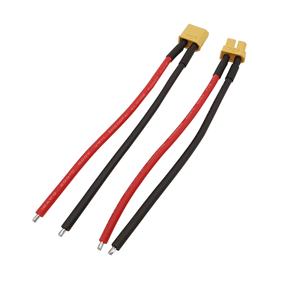 XT30U XT 30 Male / Female Socket Bullet Connector Plugs With 10CM 18AWG Silicone Wire Pigtail For RC Lipo Battery Toys DIY