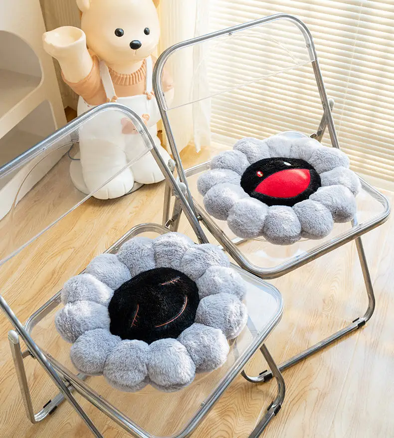 Flor travesseiro almofada cadeira de escritório fantasma diabo girassol travesseiro de pelúcia planta pétala almofada brinquedos de pelúcia para meninas decoração de casa presente