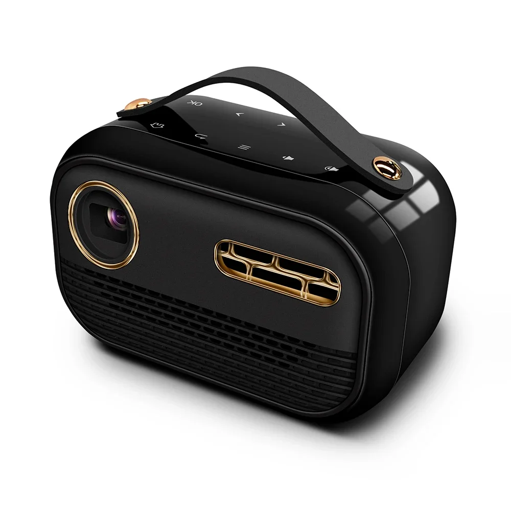 Yinzam P16 Mini Projectors, Outdoor 4K Video DLP Link 3D 200 ANSI Lus Android 9 BT5 2GB/16GB 5000mAh Battery Powered Projectors