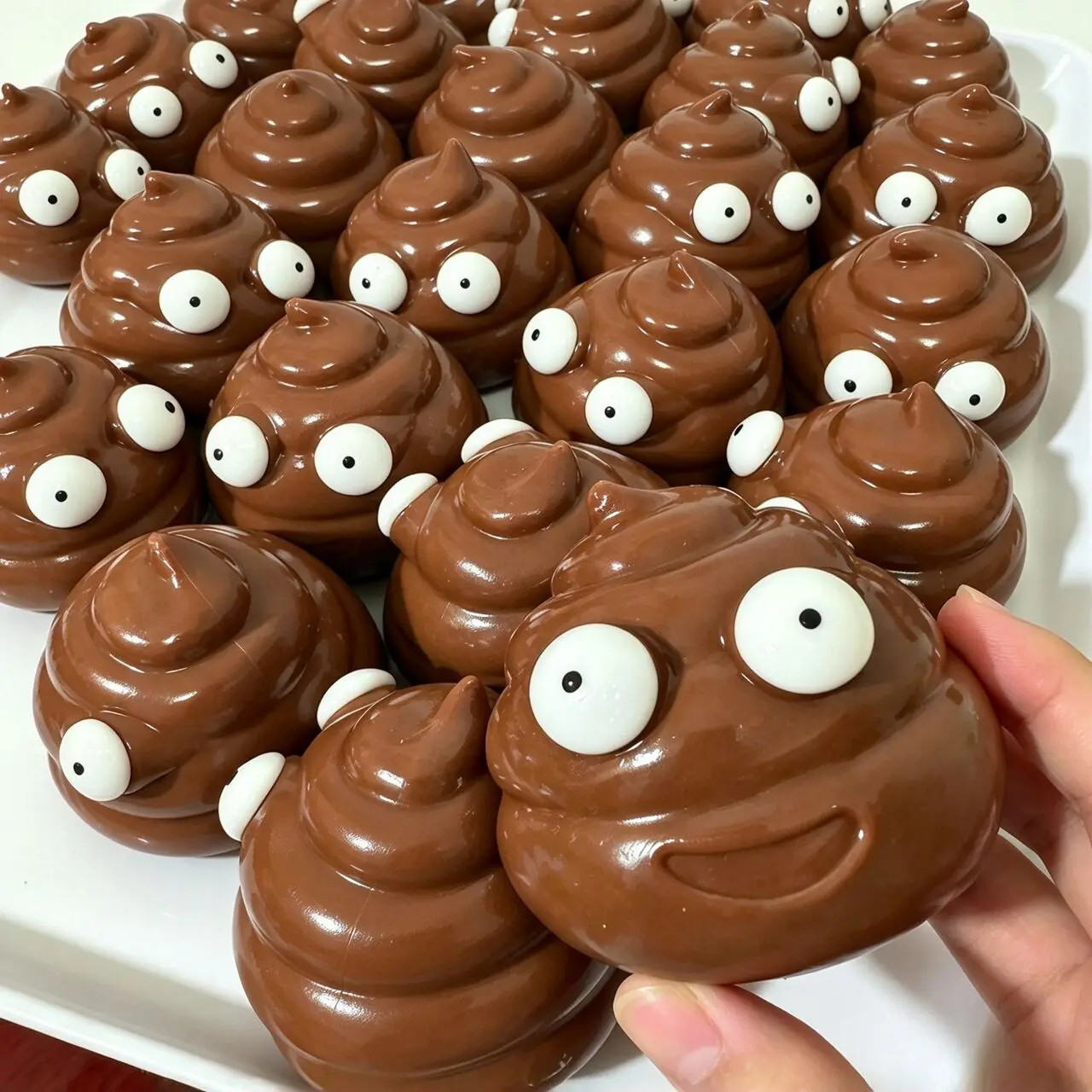 Funny Prank Poop Squishy Blind Box Building Block Fill Crispy ASMR Crunch Squeeze Toy Adult Stress Relief Novelty Relax Gift