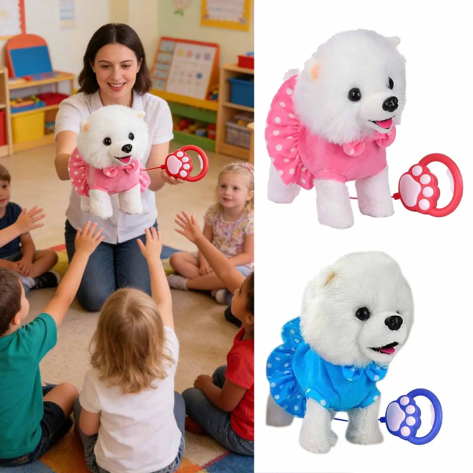 Barking Dog Toys For Kids Electric Interactive Plush Doll Electronic Singing Toy For Daycare Centers Birthday Holiday Christmas