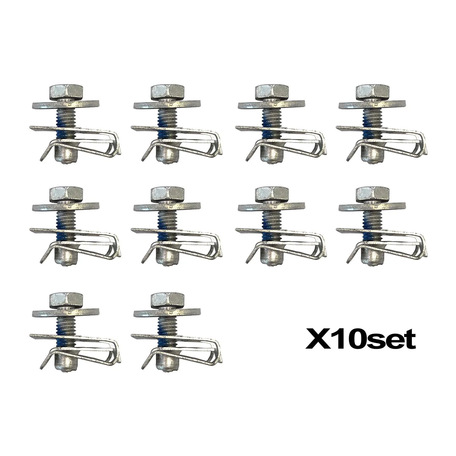 20pcs/10set Universal Under Engine Cover Undertray Clips M6 Body Bolt U-nut Screws Retainer Splash Shield Guard