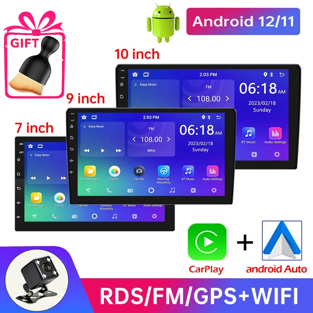 

Android 13 Car Radio Wireless Carplay Android Auto 2 Din Receiver 7 9 10Inch WIFI GPS Multimedia Player BT Car Accessories