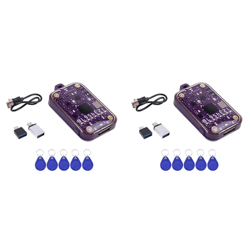 

2X RFID-считыватель смарт-чипов Chameleon Ultra Эмулятор смарт-карт EM125KHZ IC 13,56 МГц Декодирование RFID-писатель IC ID Tag-Y47A