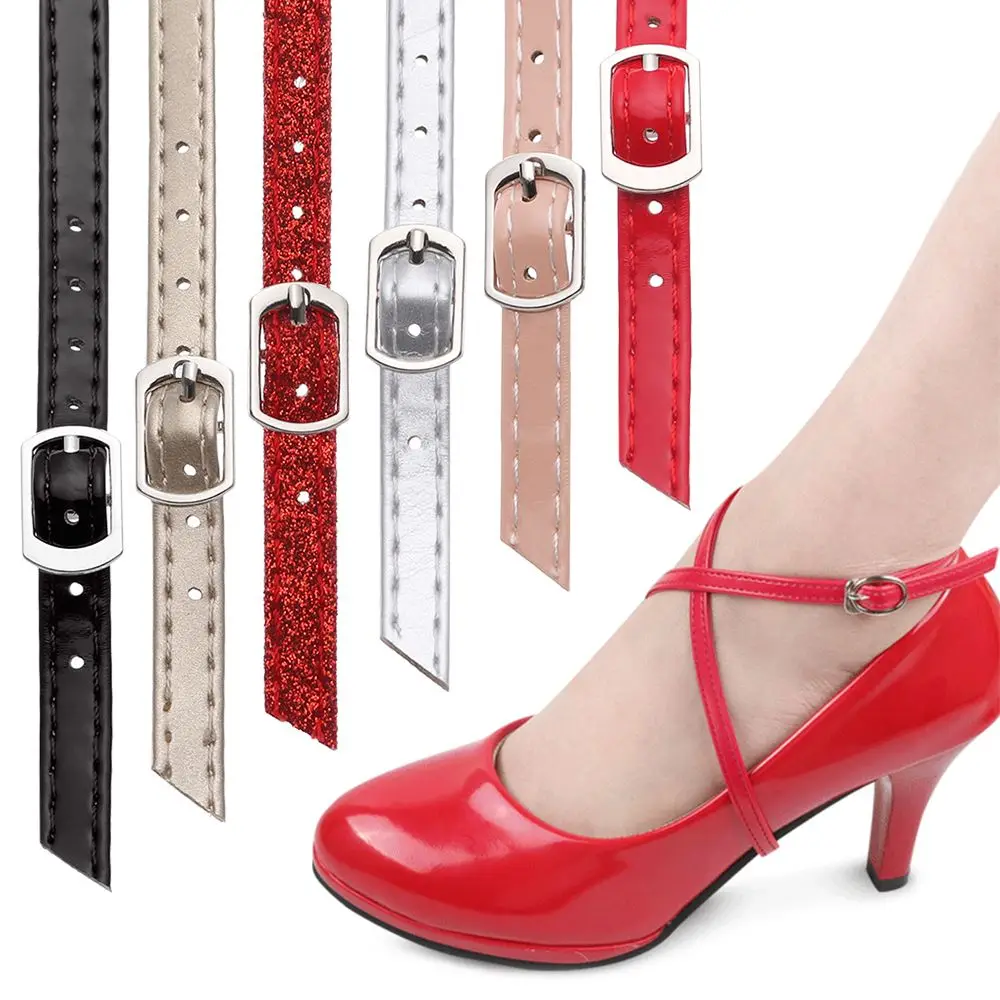 Adjustable PU Leather Shoelace Ankle Shoe Belt Bundle Shoelace Anti-skid Straps Foot Care Accessories