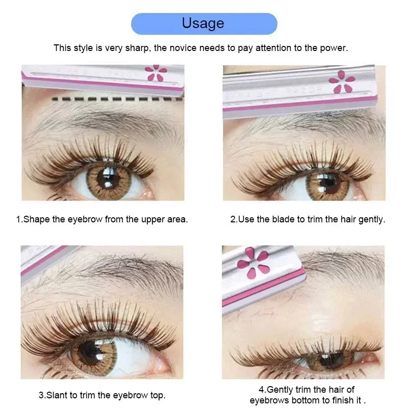 5 pièces épilateur à sourcils ensembles pour femmes maquillage beauté sourcils épilation outil de coiffure lame en acier Sourcil du visage rasoir tondeuse