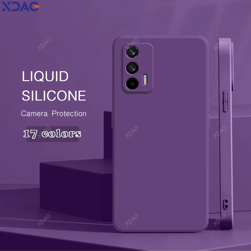 

High Qualtiy Shockproof Phone Case Cover for OPPO Realme GT Neo Flash Edition 5G Square Liquid Silicone Soft Funda Back Carcasas
