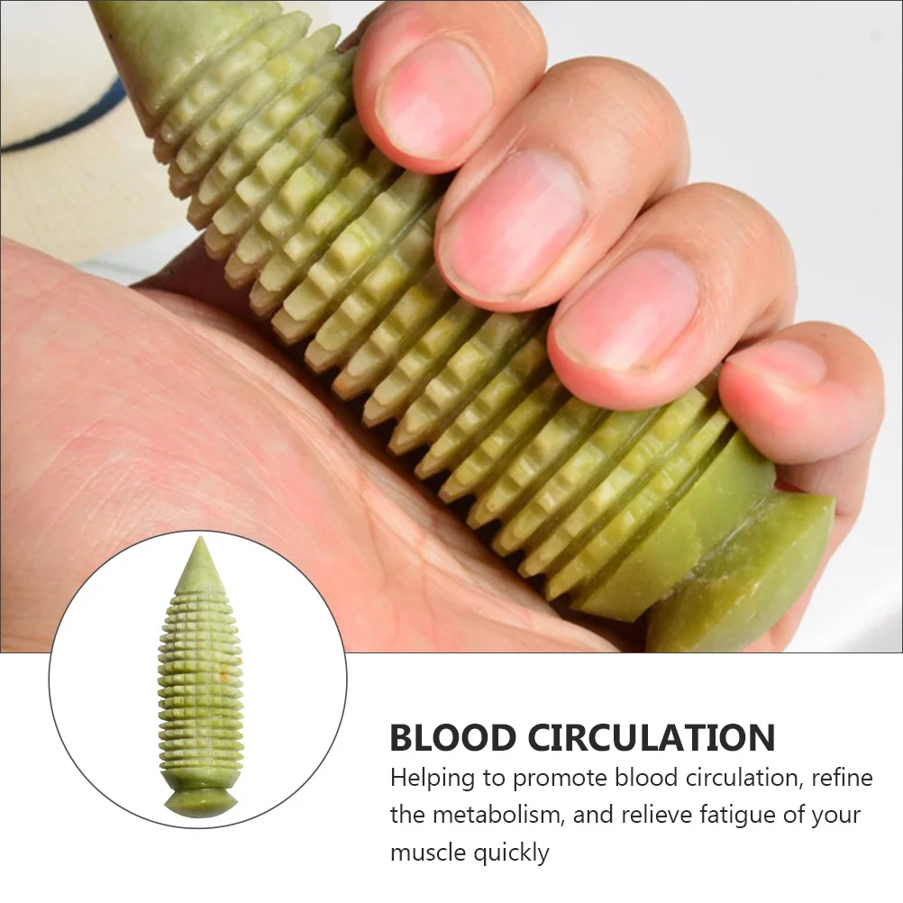 

1 шт. нефритовый массажный роликовый массажер для мышц, инструмент для релаксации тела для облегчения кровообращения, бедер, шеи