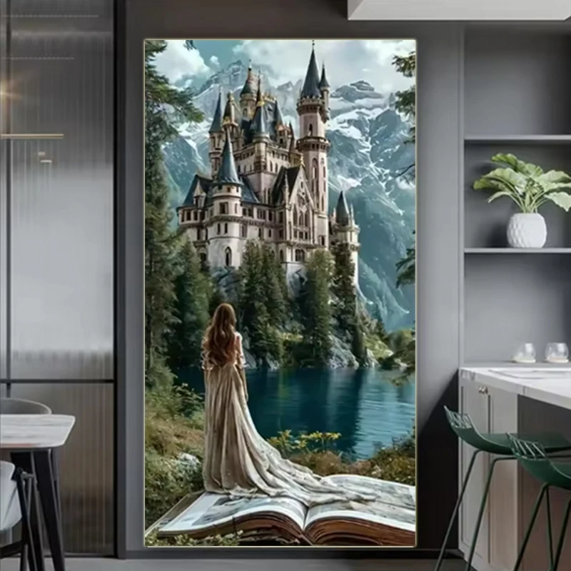 

Diamond Painting Mountain Castle New Collection 2025 5D DIY Diamond Mosaic Beauty Back Full Square Cross Stitch Kits Embroidery