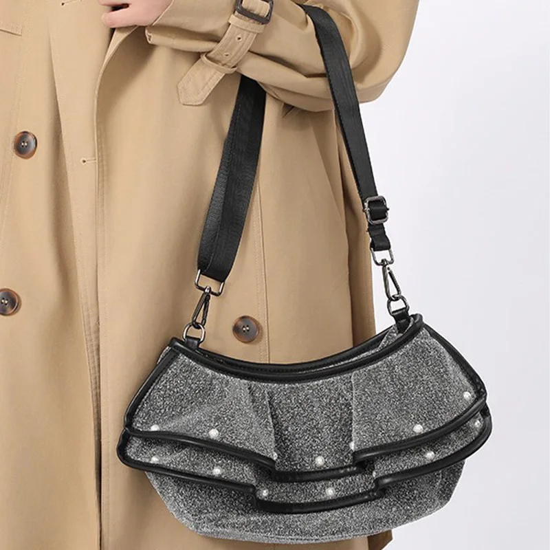 

2026 Fashion New Women's Shoulder Bag Work Commuting Multifunctional Backpack Hand-held Skirt Bag Zipper Crossbody Bag Clutch Ba
