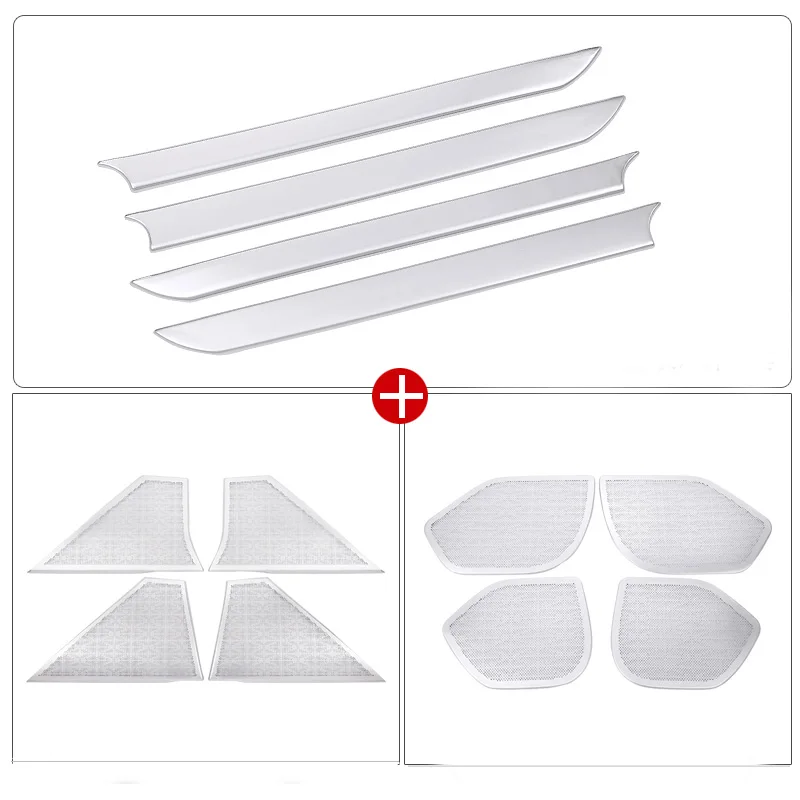 

For Land Rover Range Rover Velar 2017 2018 Aluminum Alloy Car Door Speaker Cover Trim Decorative Strips Stickers Car Accessories