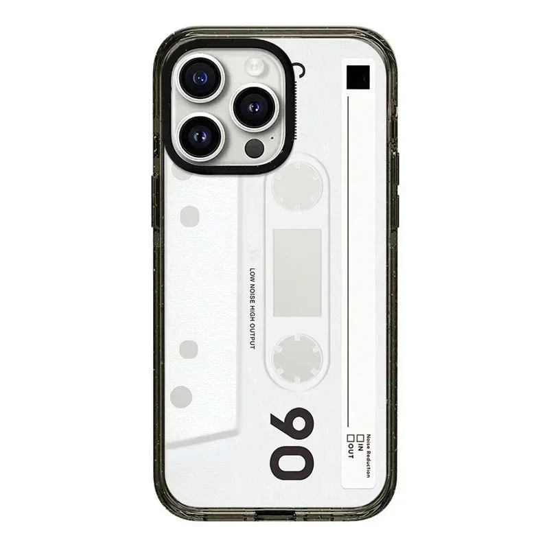 

2.0 Upgrade Acrylic Border Cassette Record Phone Case Cover for iPhone 11 12 13 14 15 Pro Max Case for iPhone 15 Pro