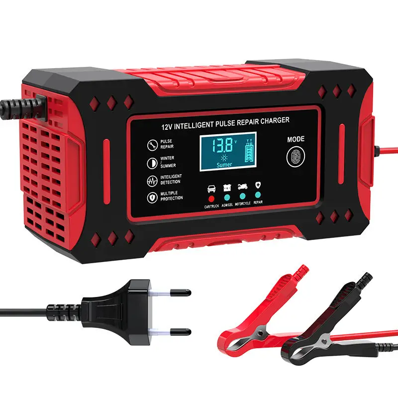 

12V 10A Car Battery Charger 240W 180W Fully Automatic Car Batteries 7-Stage Charging Pulse Repair for AGM GEL WET Lead Acid