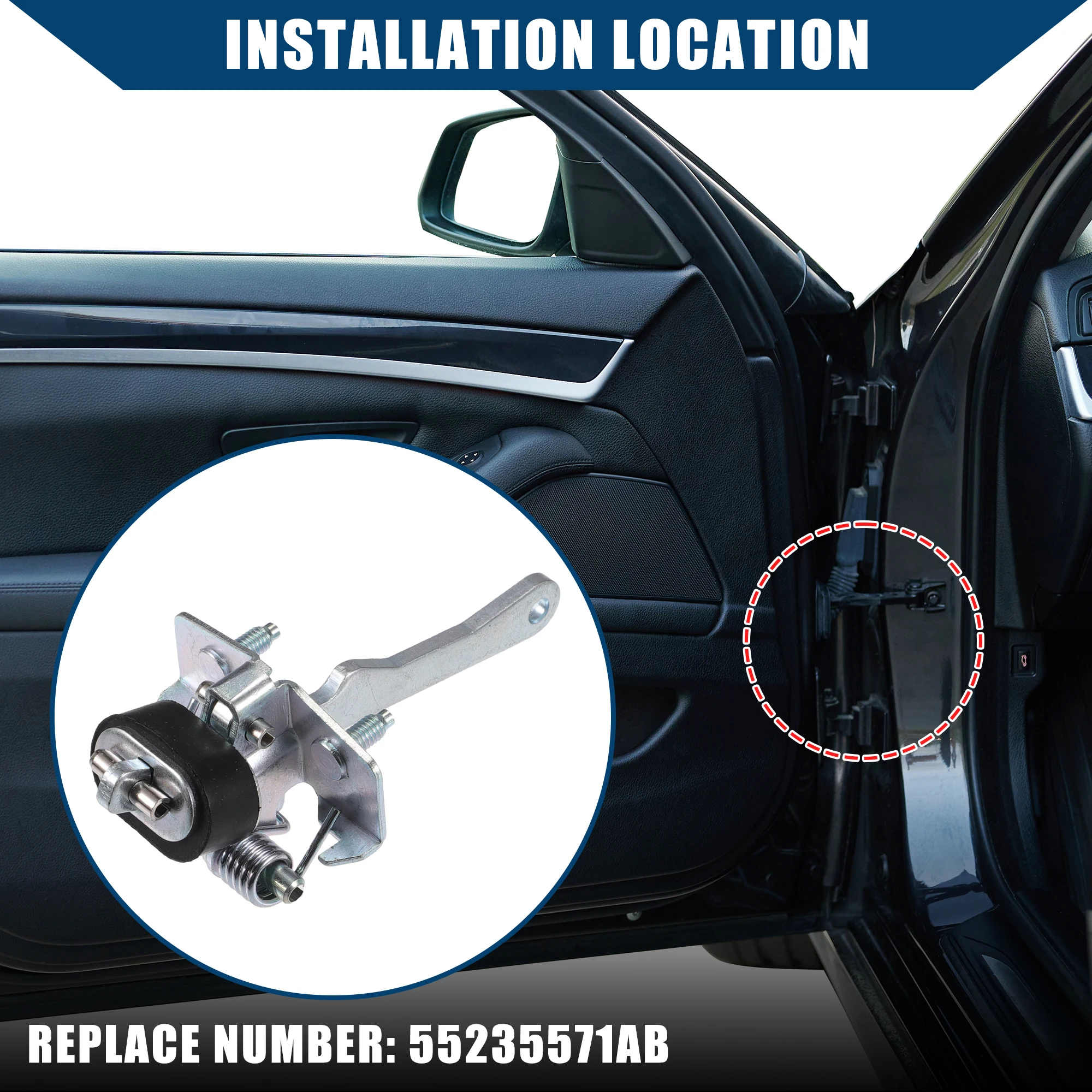 

X Autohaux No.55235571AB Door Check Strap for Jeep Cherokee 2.5L 4.0L 1999-2001 Front 2 Pcs