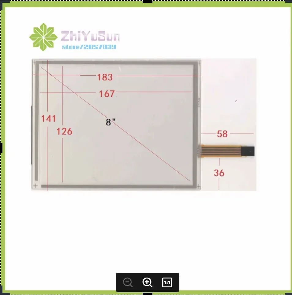 

ZhiYuSun compatible KL-TP-2001 183*141 8inch 4 lins Touch Screen183mm*141mm for Industrial control glass this is compatible